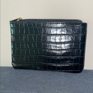 Black Crocodile-Embossed Bag